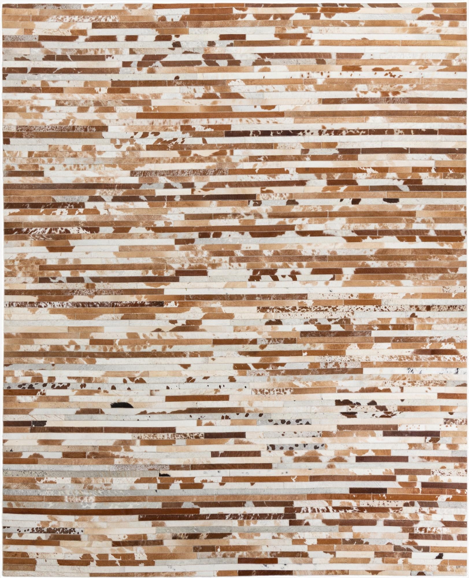  8' 1 x 10' Cowhide Leather Rug