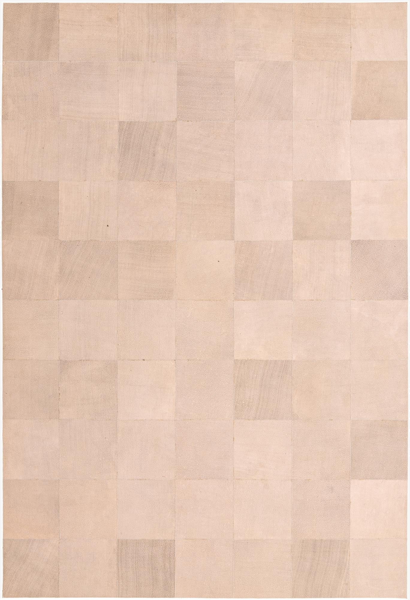  6' 7 x 9' 8 Cowhide Leather Rug