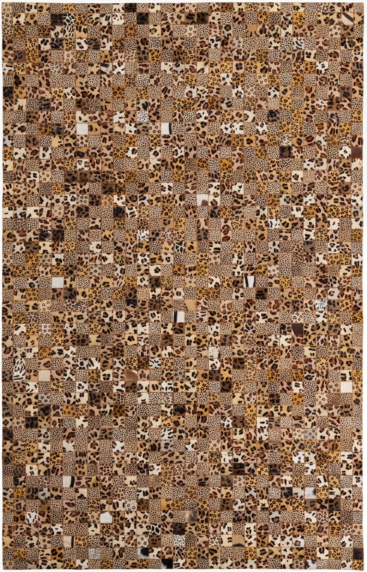  5' 1 x 8' Cowhide Leather Rug