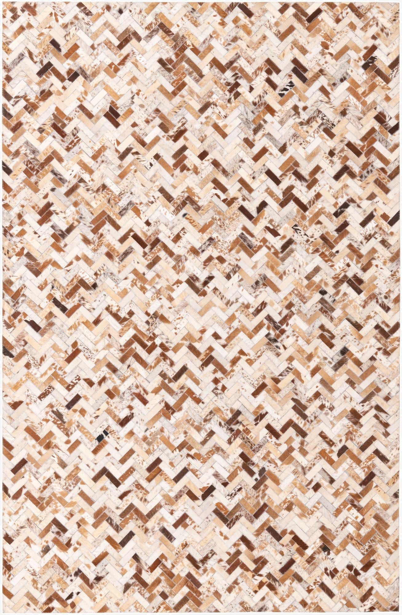  5' 2 x 8' Cowhide Leather Rug