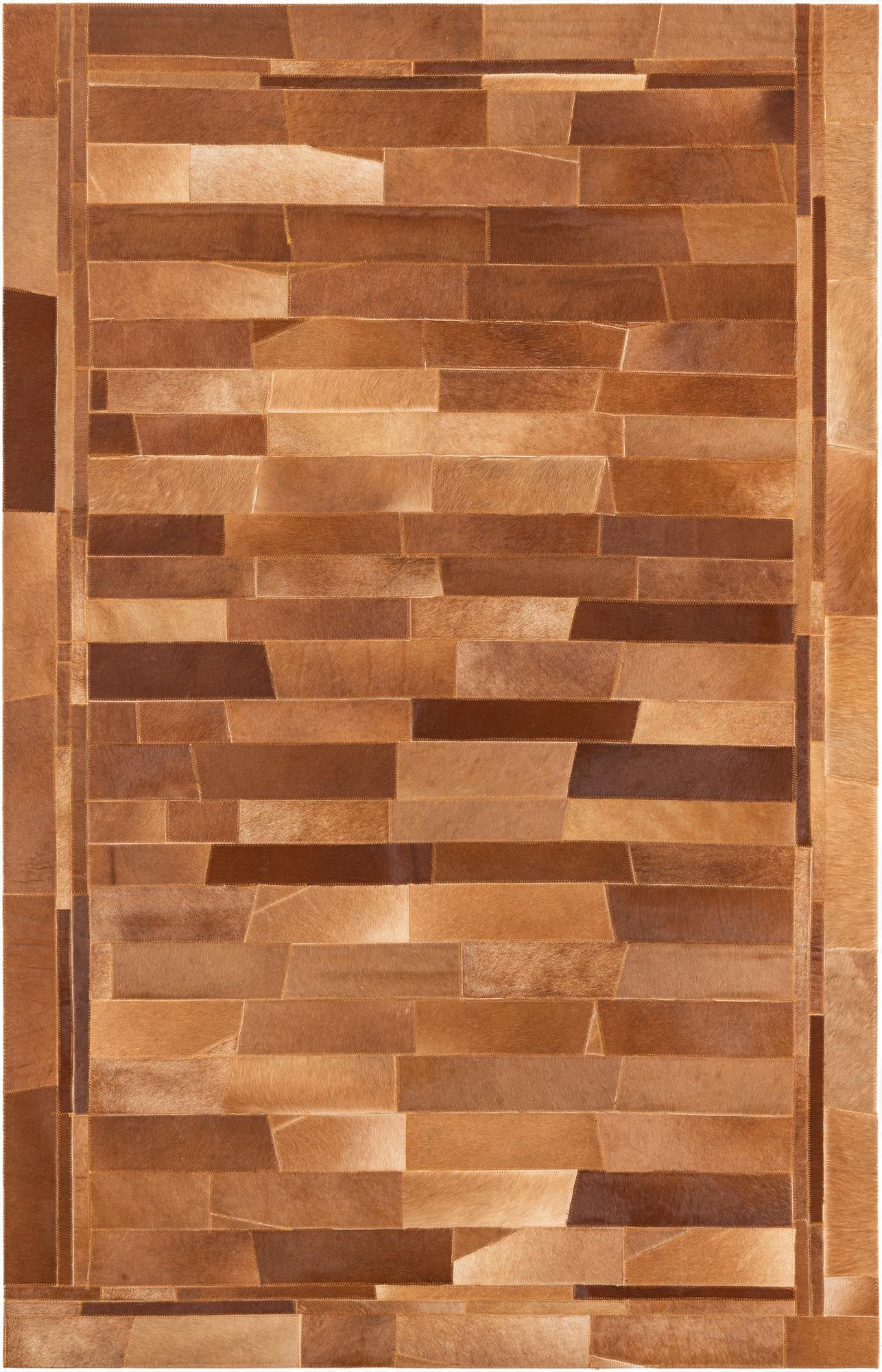  5' x 7' 10 Cowhide Leather Rug