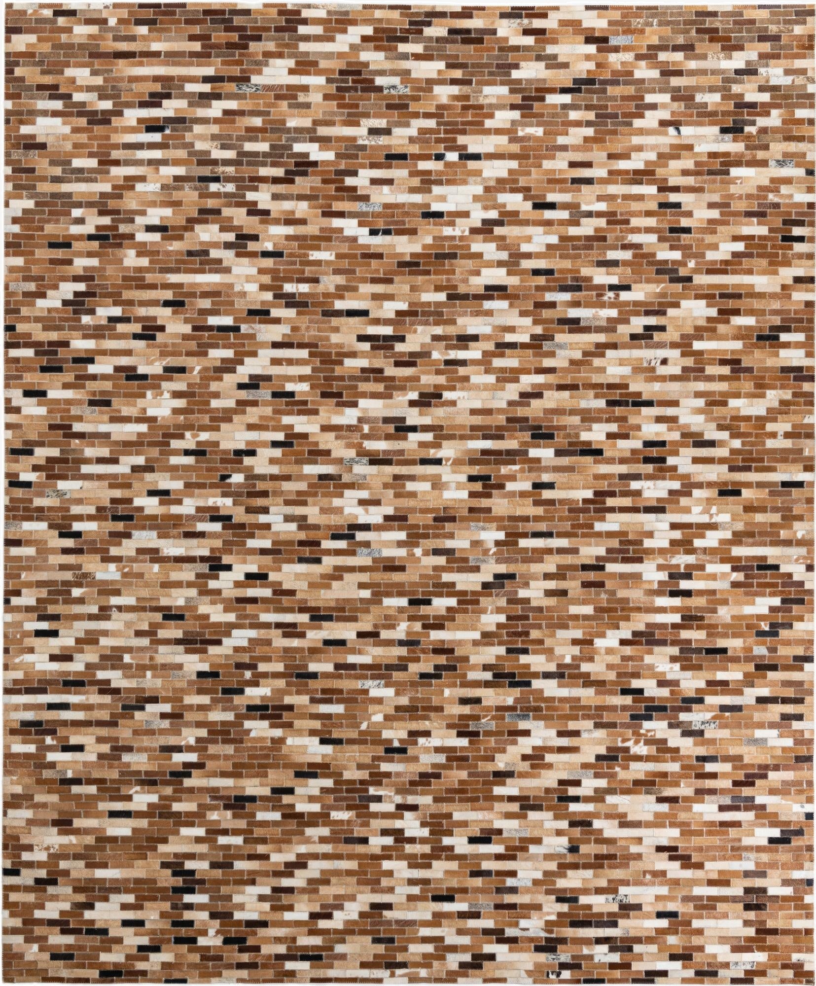  8' 1 x 9' 9 Cowhide Leather Rug