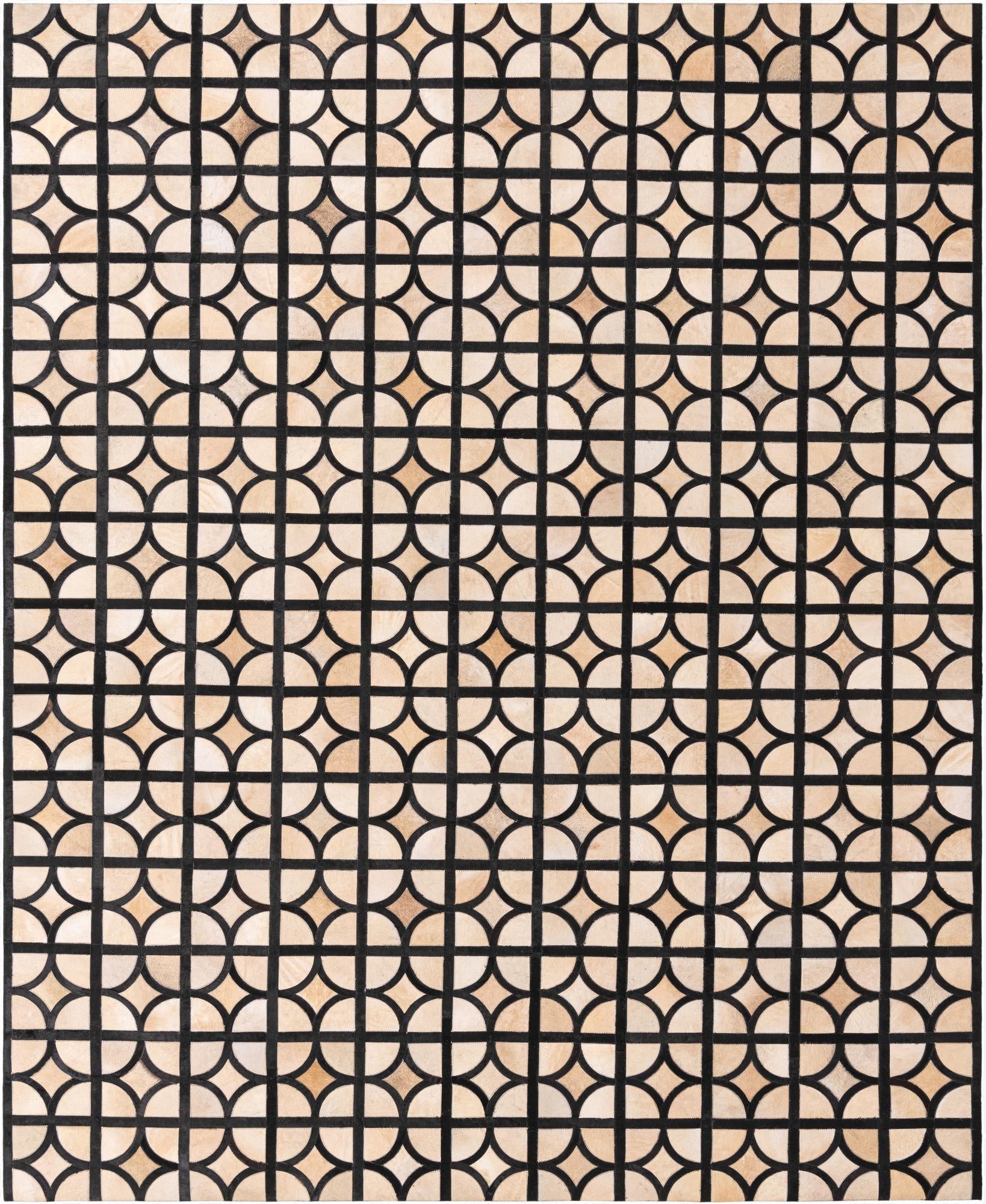  8' 2 x 10' Cowhide Leather Rug