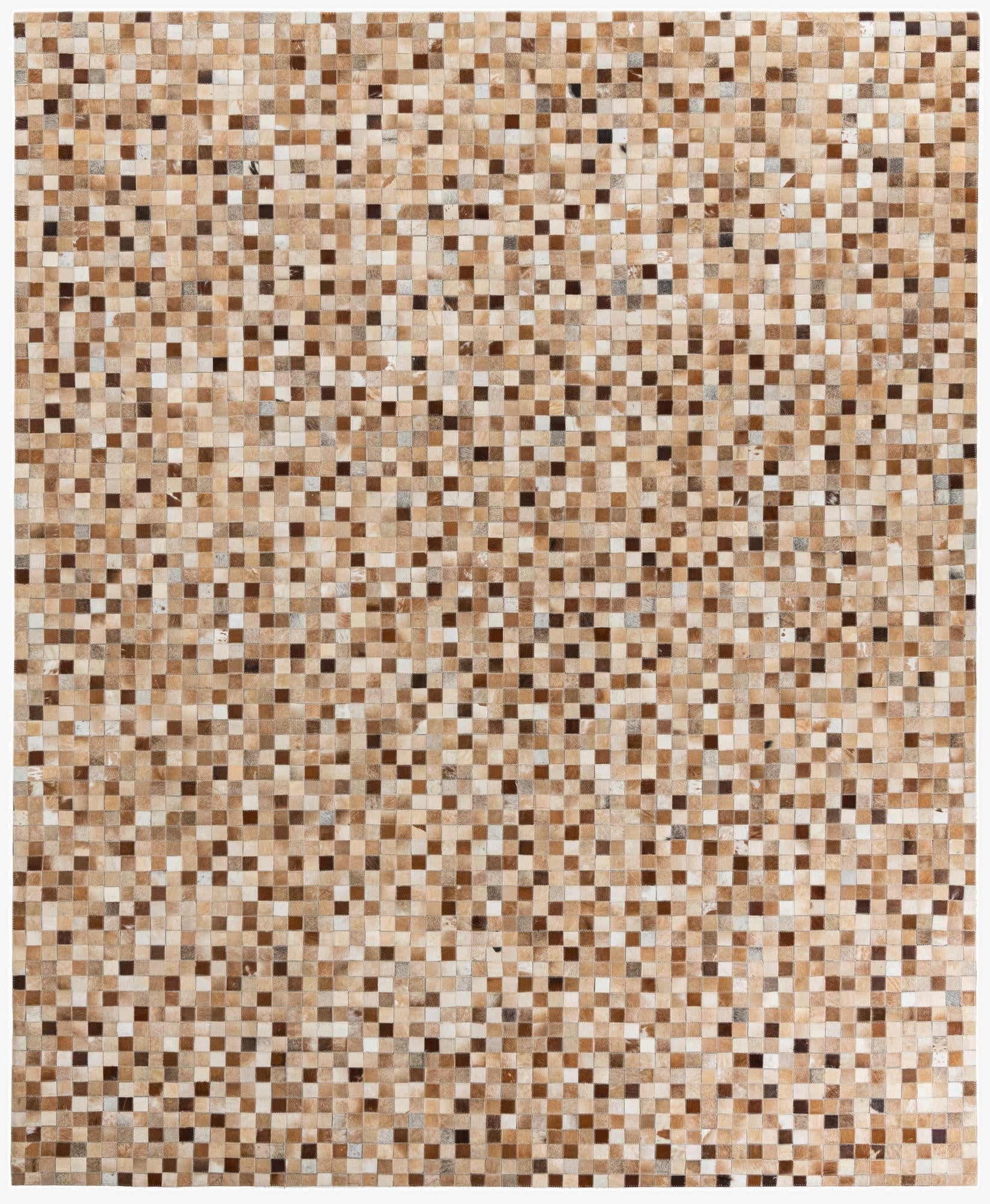  8' x 9' 10 Cowhide Leather Rug