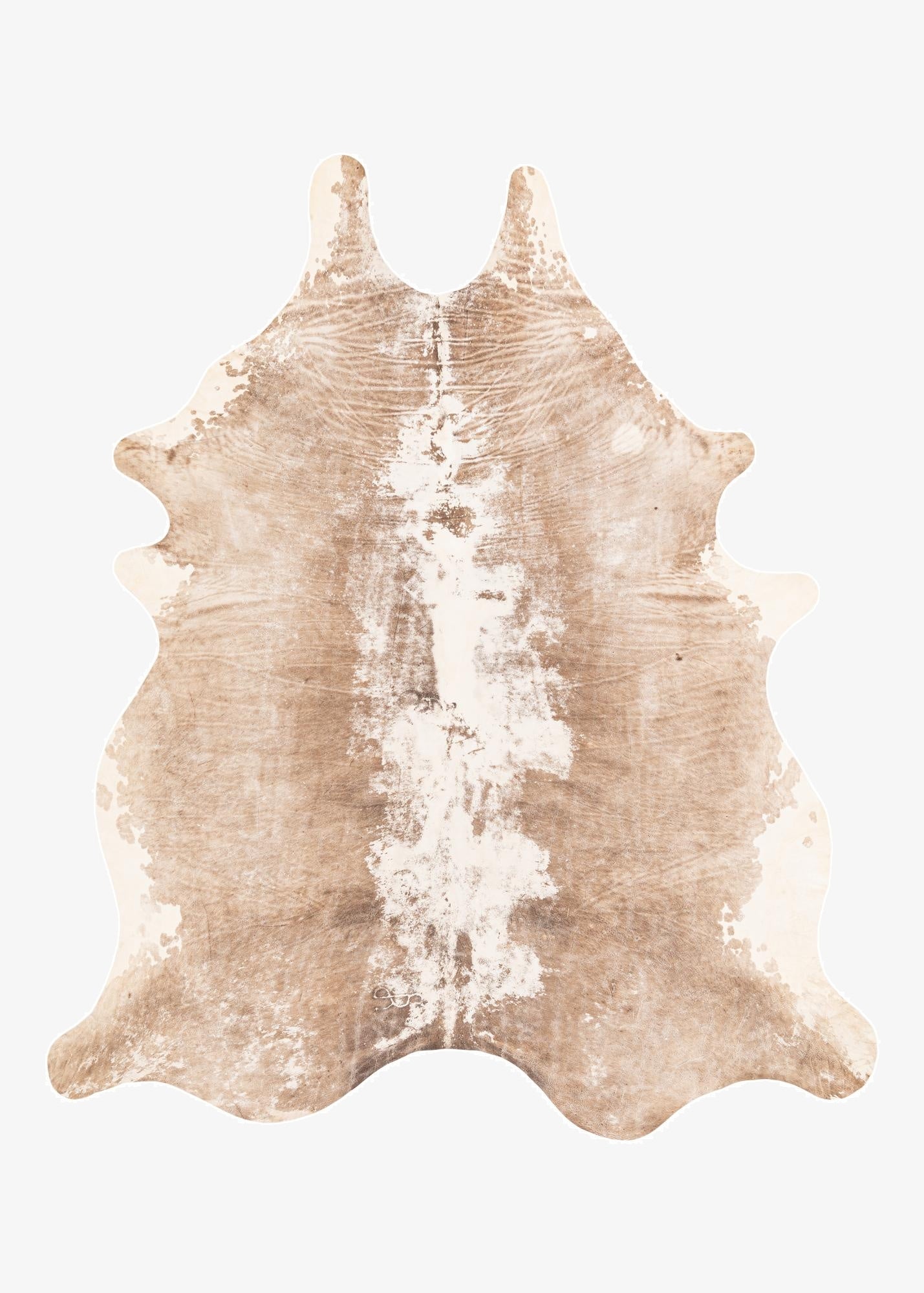  5' 11 x 6' 10 Cowhide Leather Rug