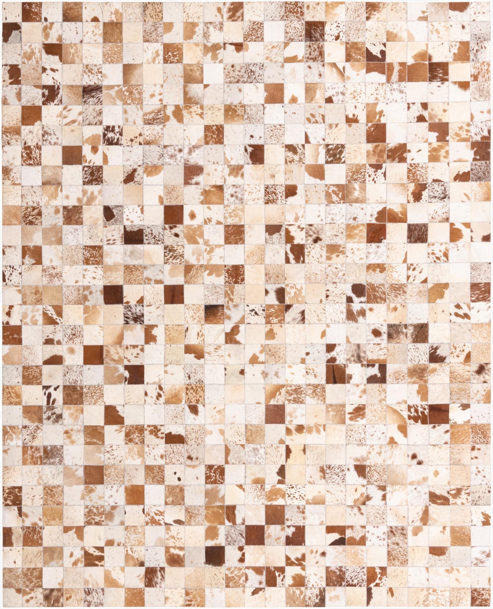  8' 1 x 10' Cowhide Leather Rug