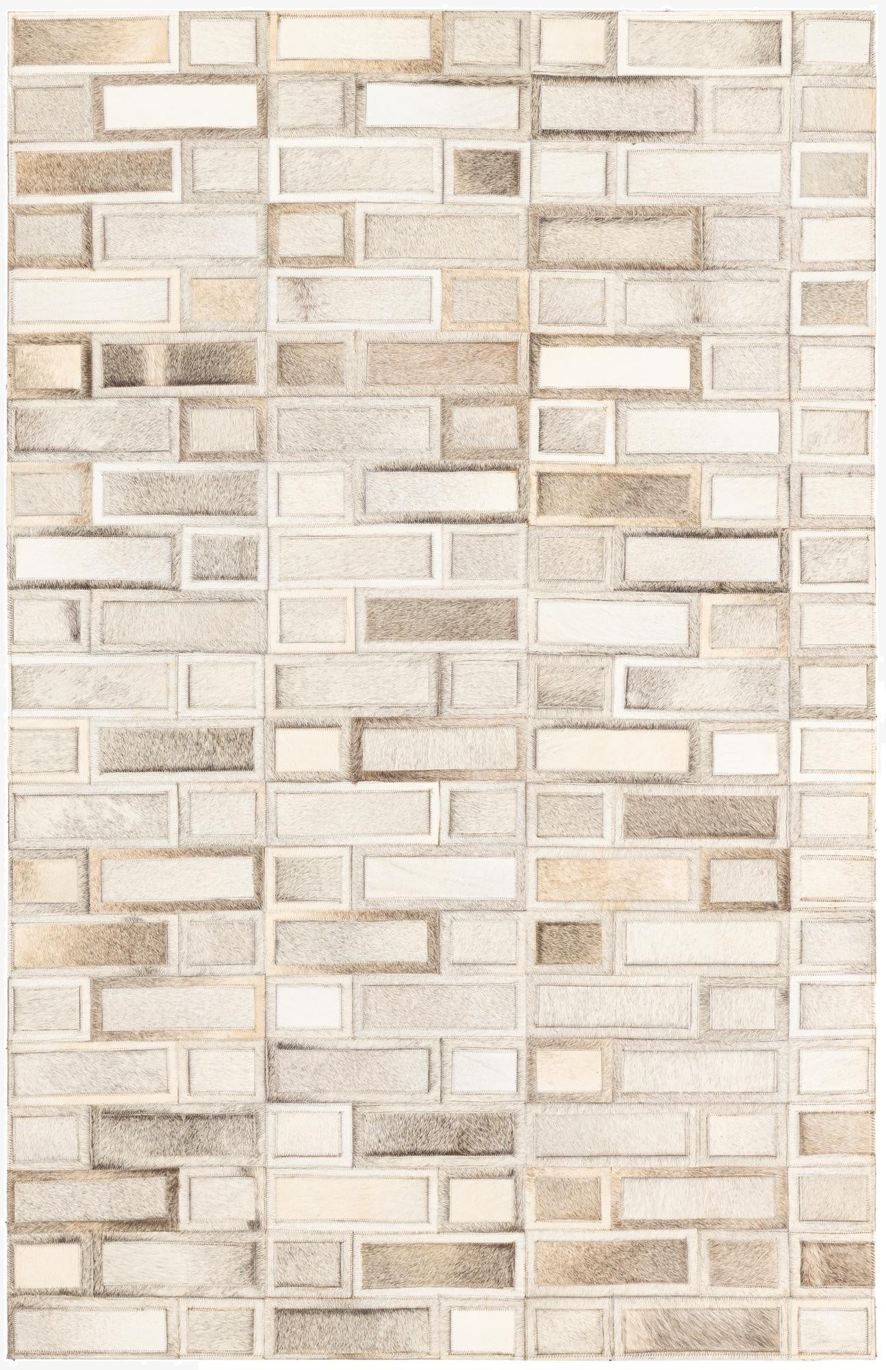  4' x 6' 1 Cowhide Leather Rug