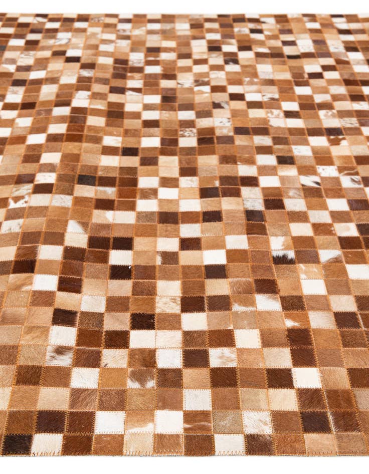 Detail image of  5' 1 x 7' 11 Cowhide Stocks Rug