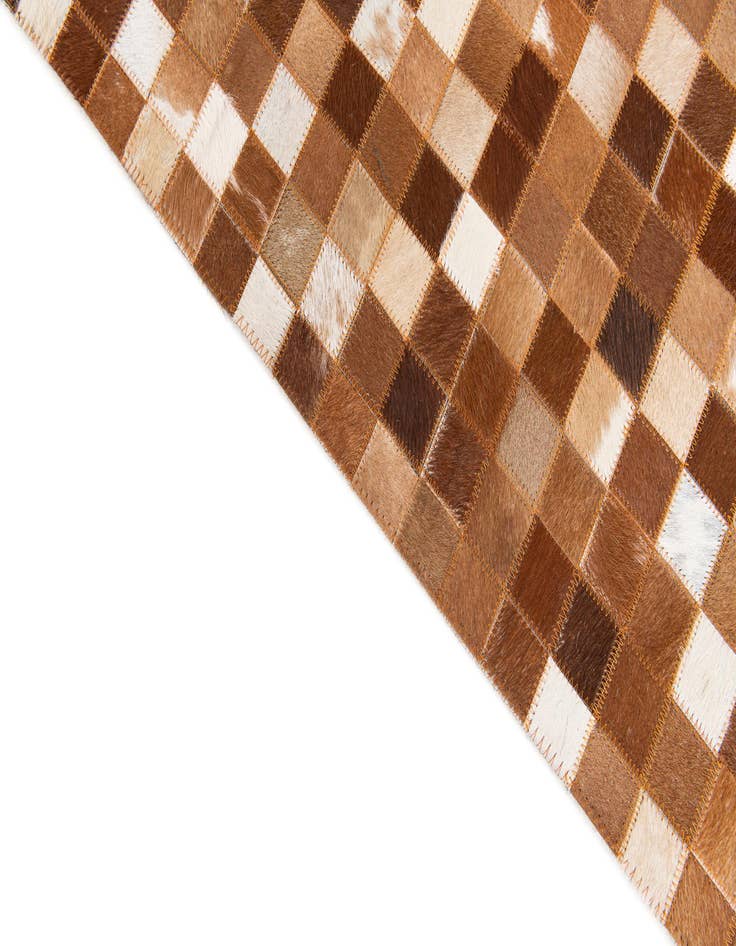 Detail image of  5' 1 x 7' 11 Cowhide Stocks Rug