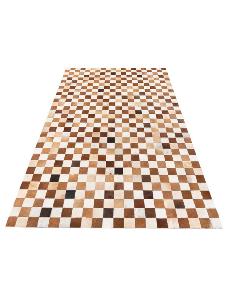 Detail image of  5' x 8' Cowhide Stocks Rug