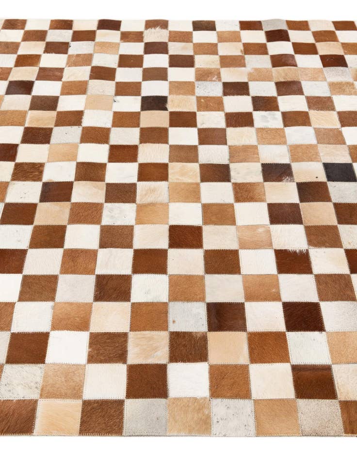 Detail image of  5' x 8' Cowhide Stocks Rug