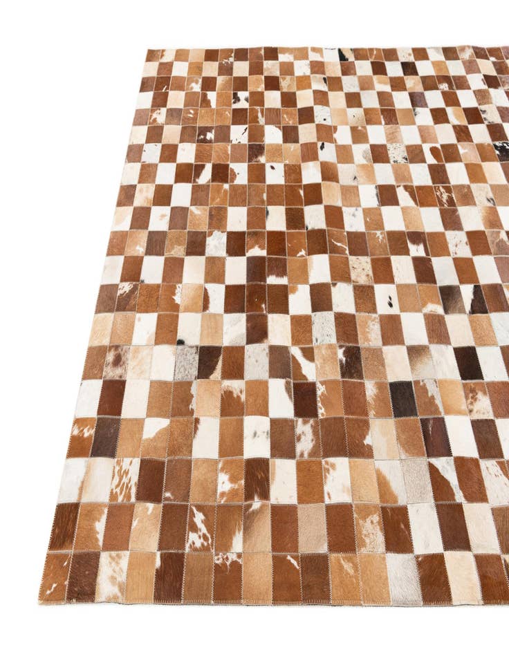 Detail image of  5' x 7' 11 Cowhide Stocks Rug