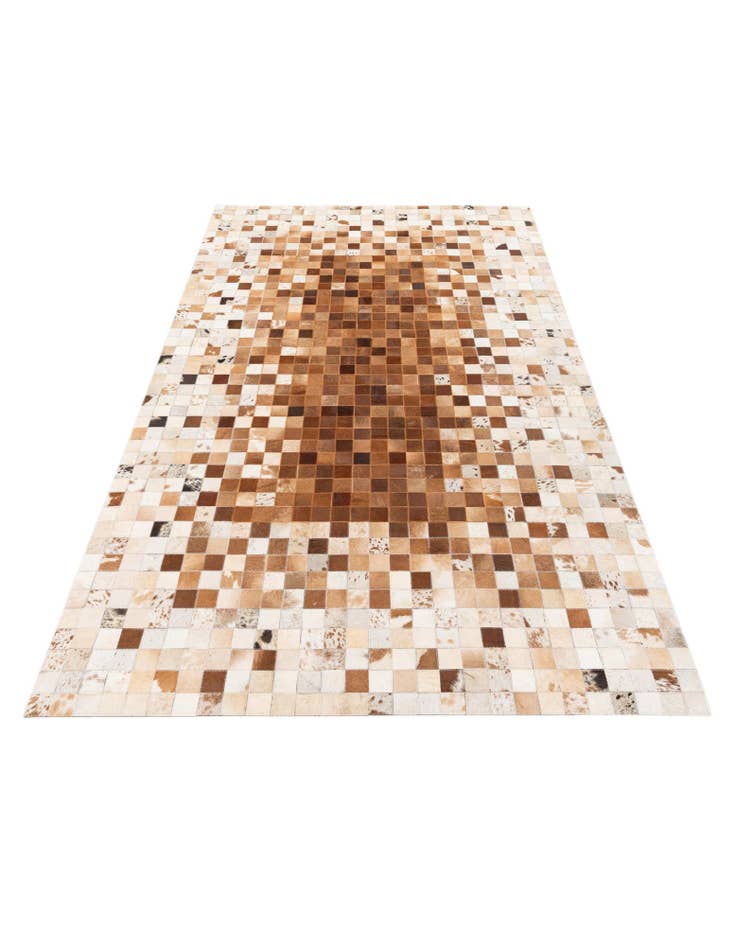 Detail image of  4' 10 x 8' Cowhide Stocks Rug