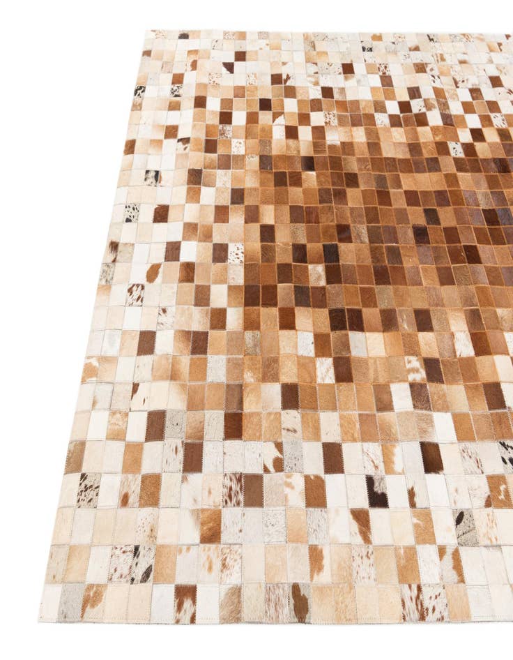 Detail image of  4' 10 x 8' Cowhide Stocks Rug