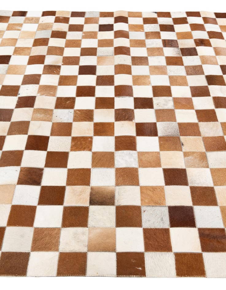 Detail image of  5' x 8' Cowhide Stocks Rug