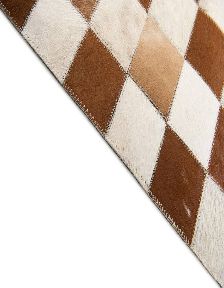 Detail image of  5' x 8' Cowhide Stocks Rug