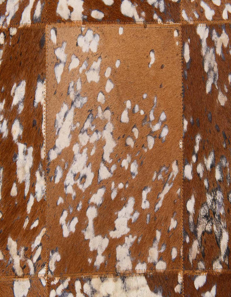 Detail image of  5' 2 x 8' Cowhide Stocks Rug