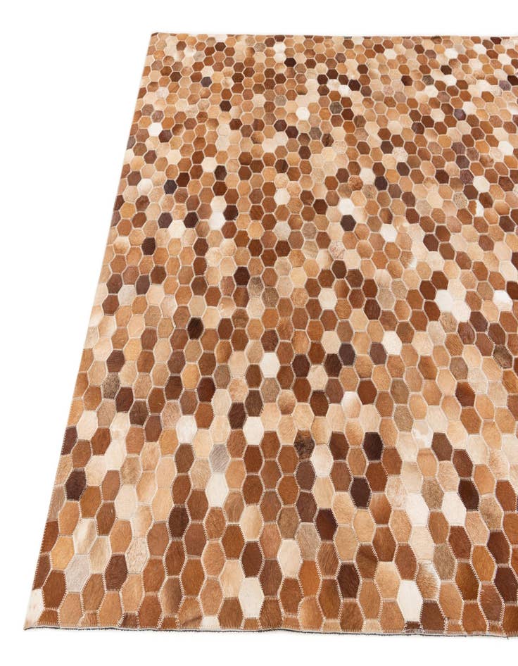 Detail image of  5' x 8' Cowhide Stocks Rug