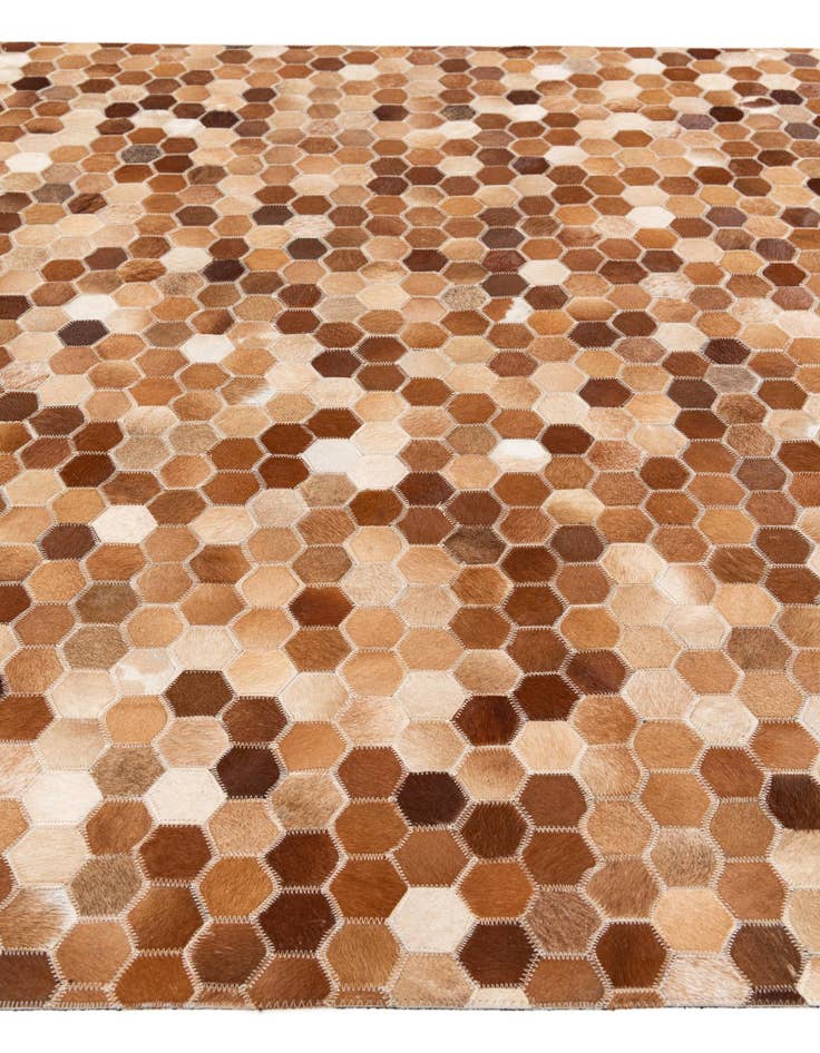 Detail image of  5' x 8' Cowhide Stocks Rug