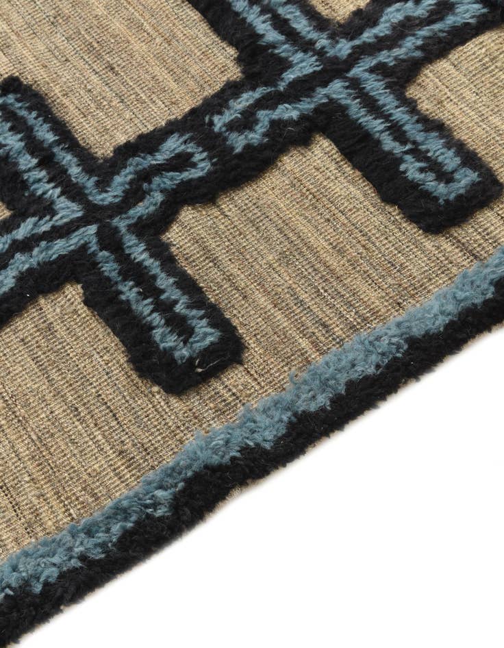 Detail image of  4' 10 x 7' 1  Hand Knotted Darya Wool Rug