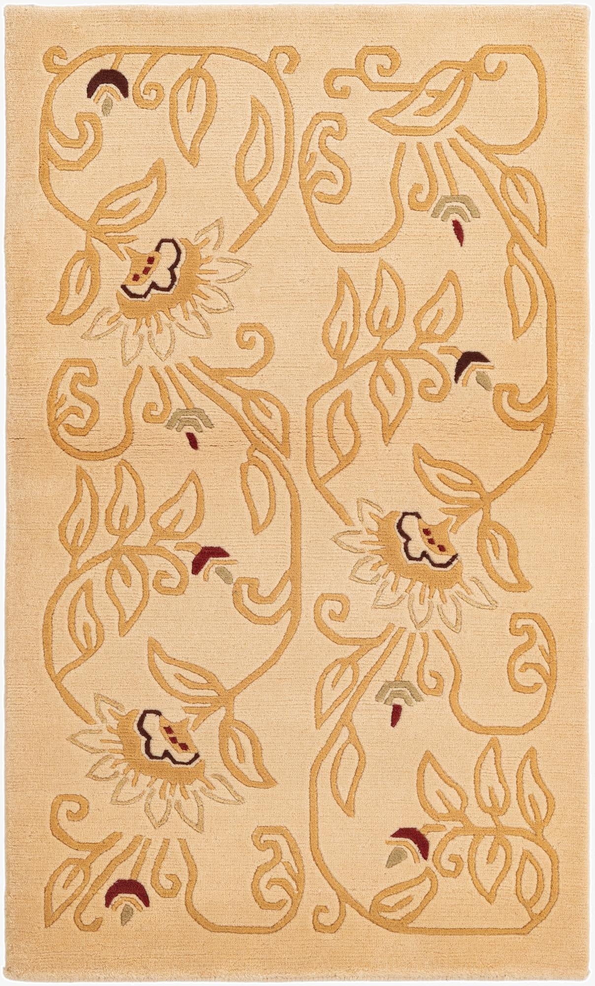  2' 9 x 4' 7  Hand Knotted Darya Wool Rug