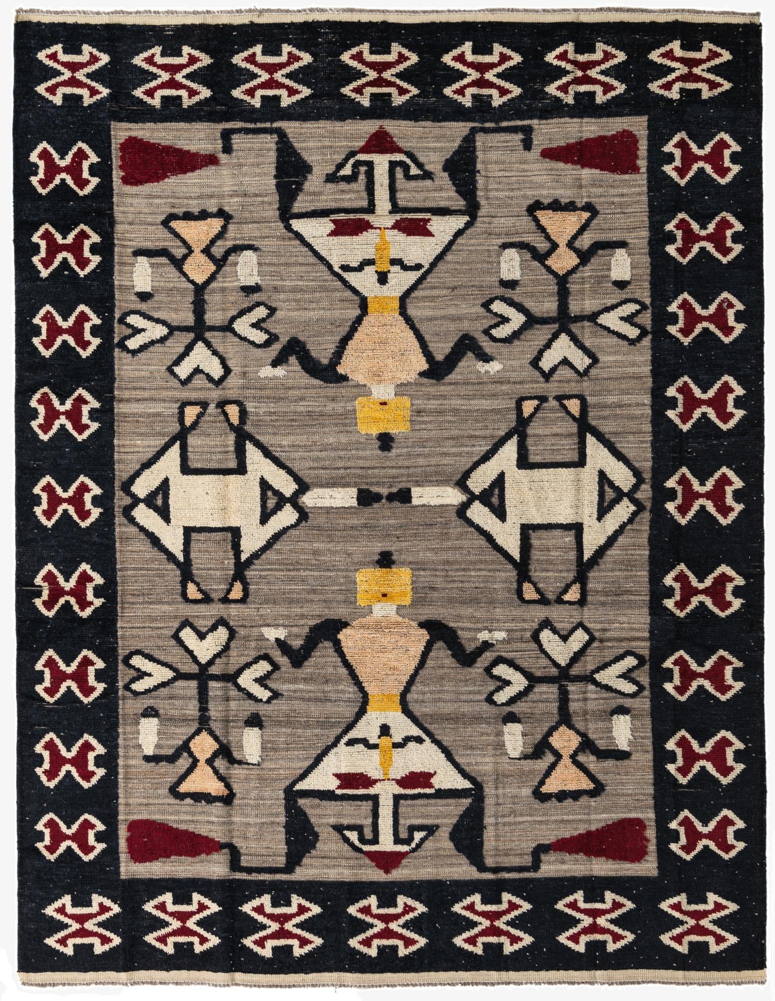  7' 9 x 10' 4  Hand Knotted Darya Wool Rug