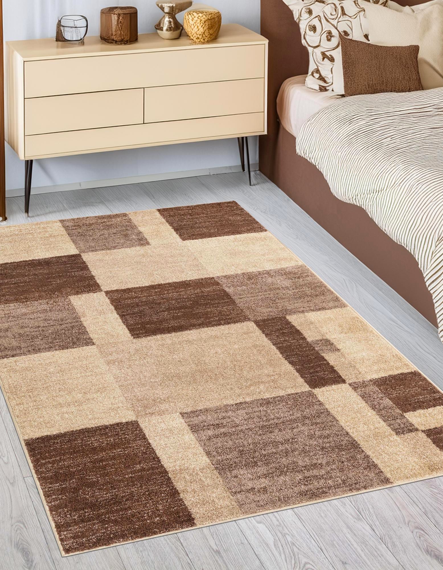 Light Brown 5' 3 x 8' Equinox Rug | Rugs.com