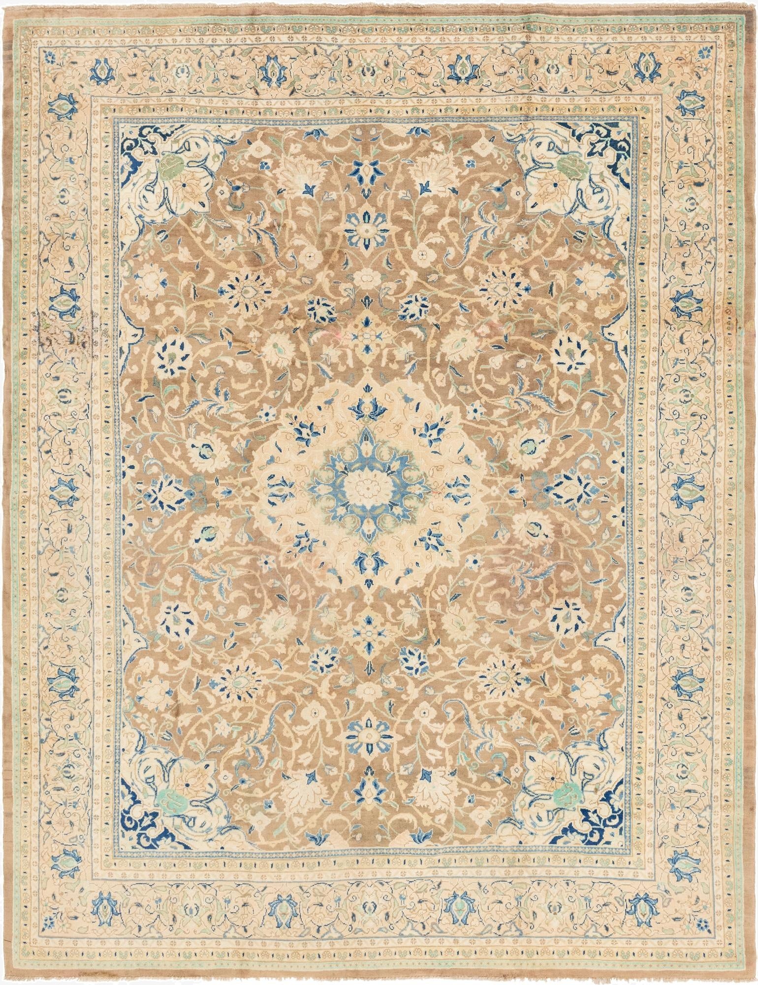  9' 9 x 12' 6  Hand Knotted Farahan Persian Wool Rug