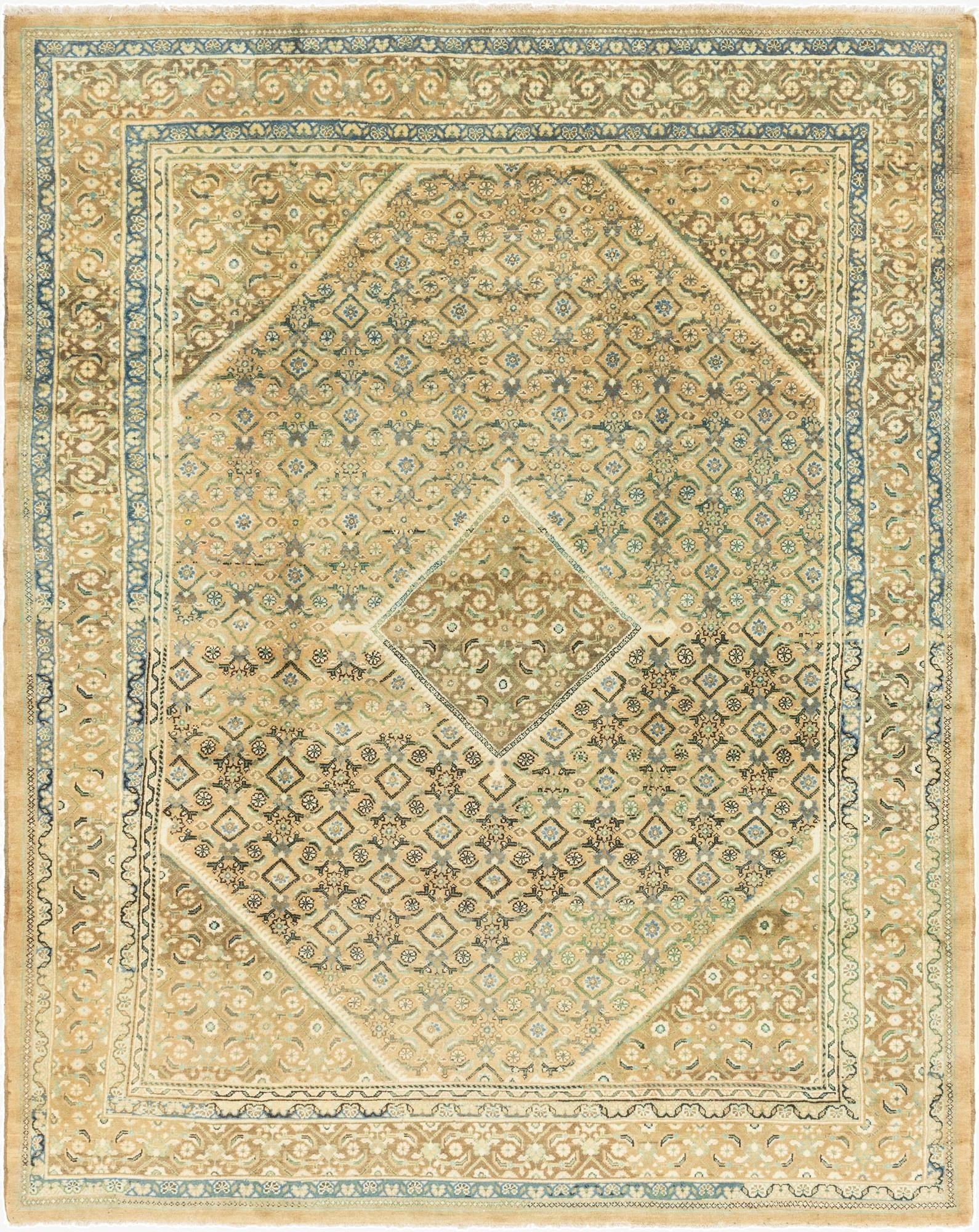  10' x 13' 5  Hand Knotted Farahan Persian Wool Rug