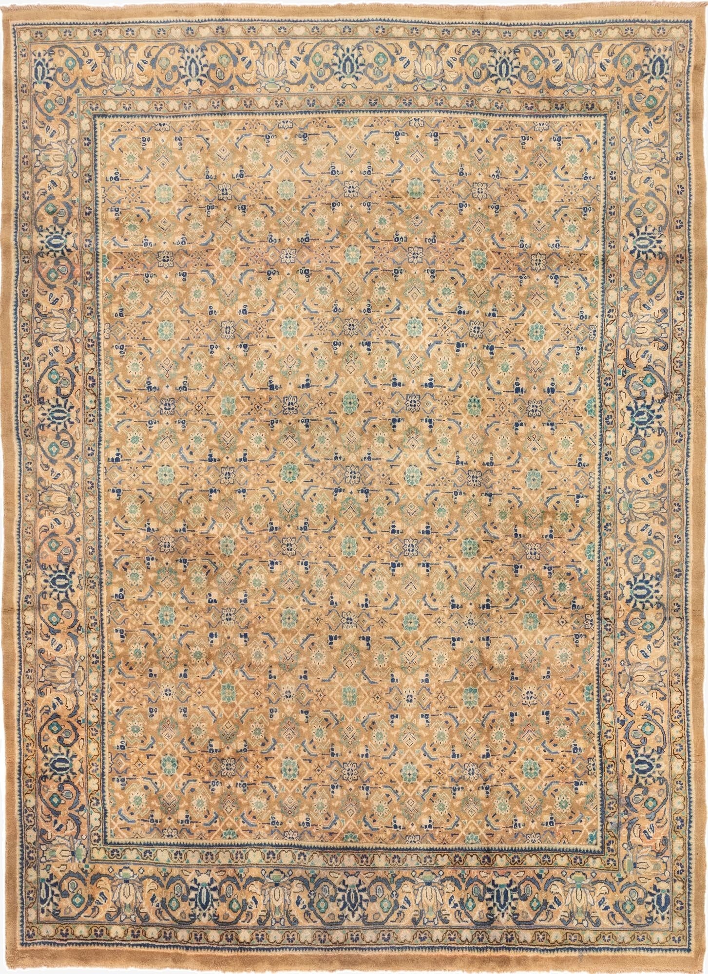  9' 8 x 13' 2  Hand Knotted Farahan Persian Wool Rug