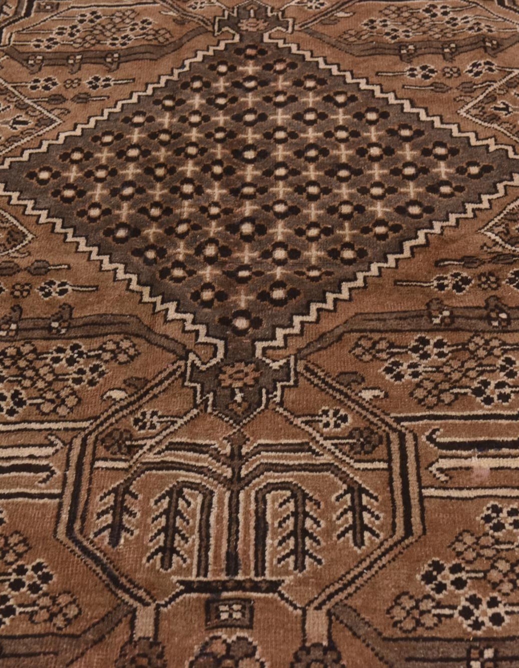 Light Brown 7' 9 x 10' 5 Hand Knotted Ferdos Persian Wool Rug | Rugs.com