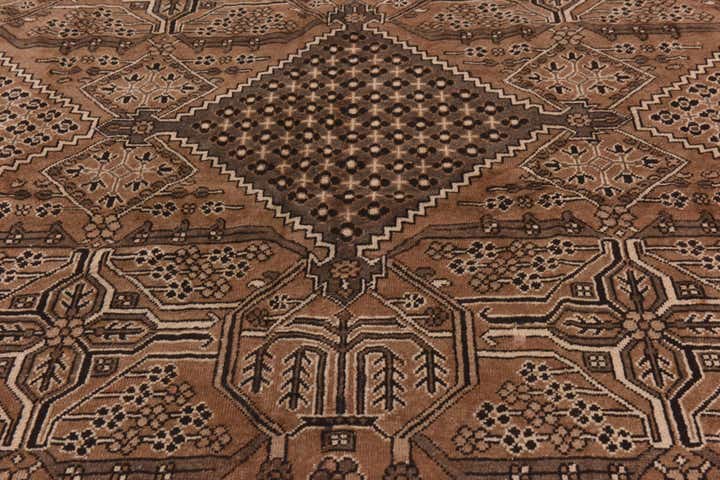 Light Brown 7' 9 x 10' 5 Hand Knotted Ferdos Persian Wool Rug | Rugs.com