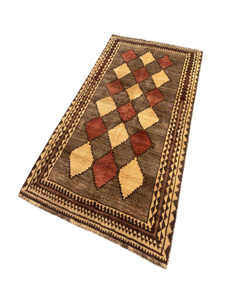 Detail image of  4' 6 x 7' 7 Gabbeh Wool Rug