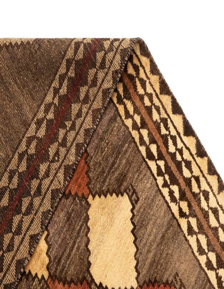 Detail image of  4' 6 x 7' 7 Gabbeh Wool Rug