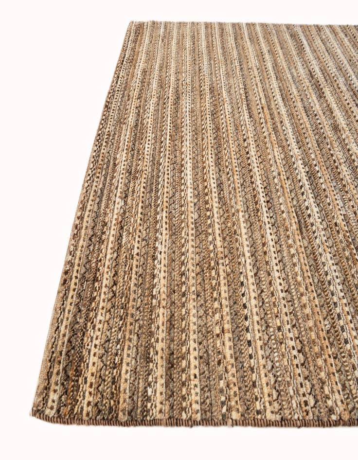 Detail image of  4' 6 x 6' 5  Hand Knotted Gabbeh Wool Rug