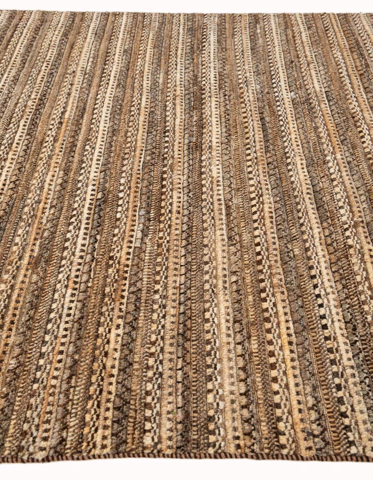 Detail image of  4' 6 x 6' 5  Hand Knotted Gabbeh Wool Rug