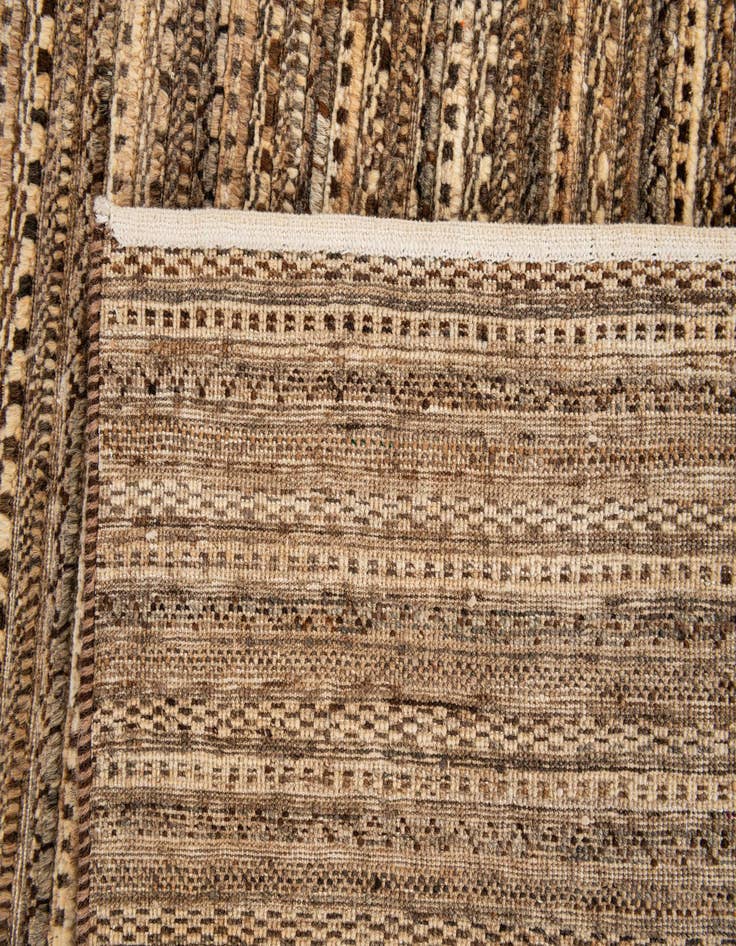 Detail image of  4' 6 x 6' 5  Hand Knotted Gabbeh Wool Rug