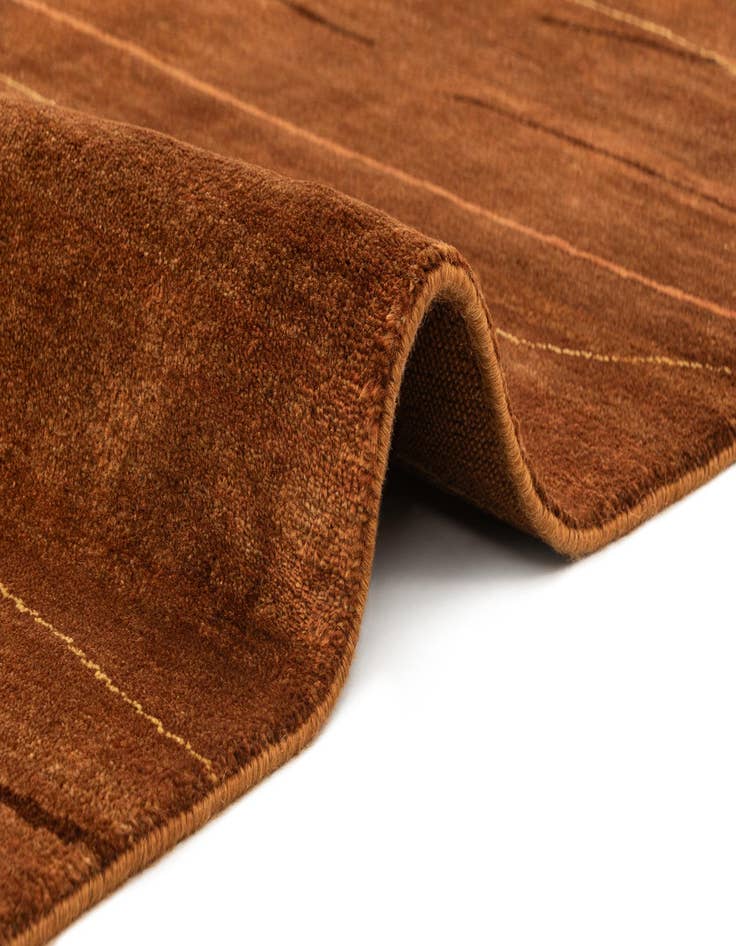 Detail image of  4' 10 x 6' 10  Hand Knotted Gabbeh Wool Rug