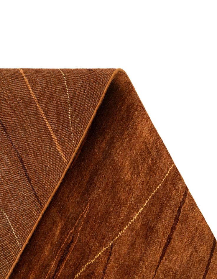 Detail image of  4' 10 x 6' 10  Hand Knotted Gabbeh Wool Rug