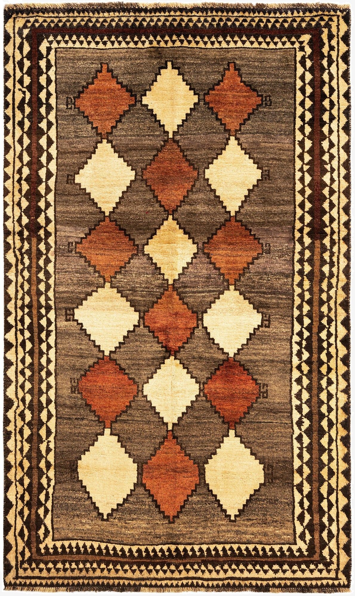 4' 6 x 7' 7 Gabbeh Wool Rug