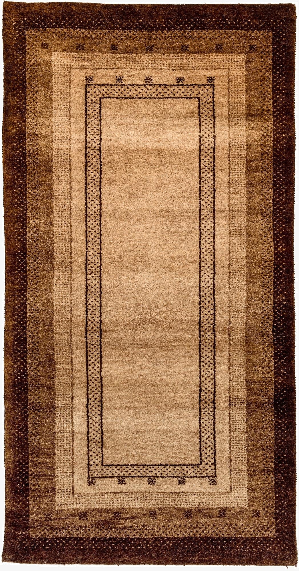  2' 5 x 4' 8  Hand Knotted Gabbeh Wool Rug