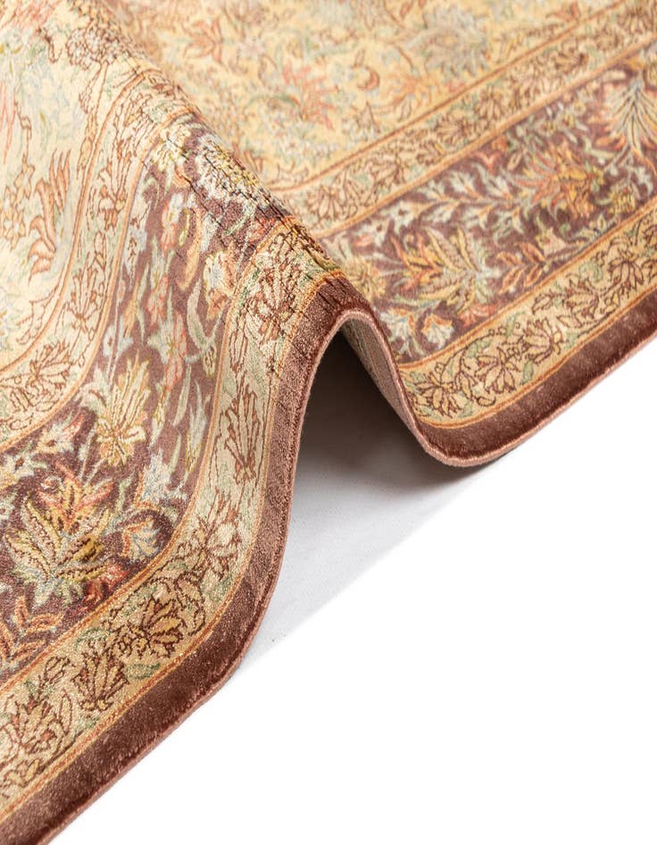 Detail image of  3' 4 x 5' Ghom Silk Rug