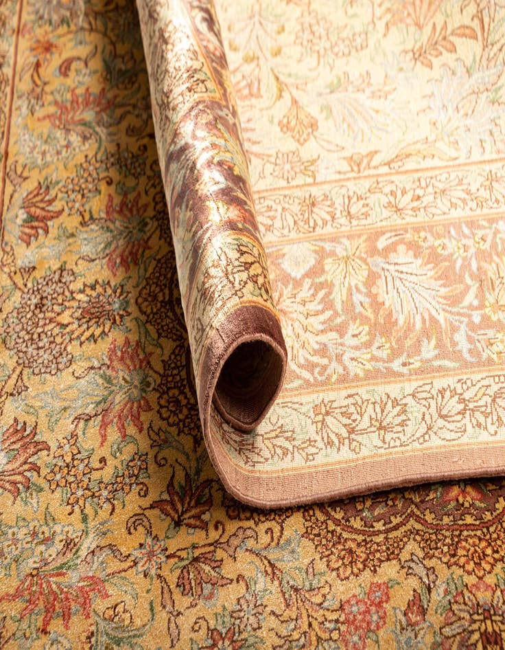 Detail image of  3' 4 x 5' Ghom Silk Rug