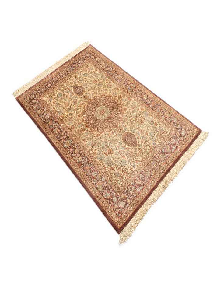 Detail image of  3' 3 x 5' 1 Ghom Silk Rug