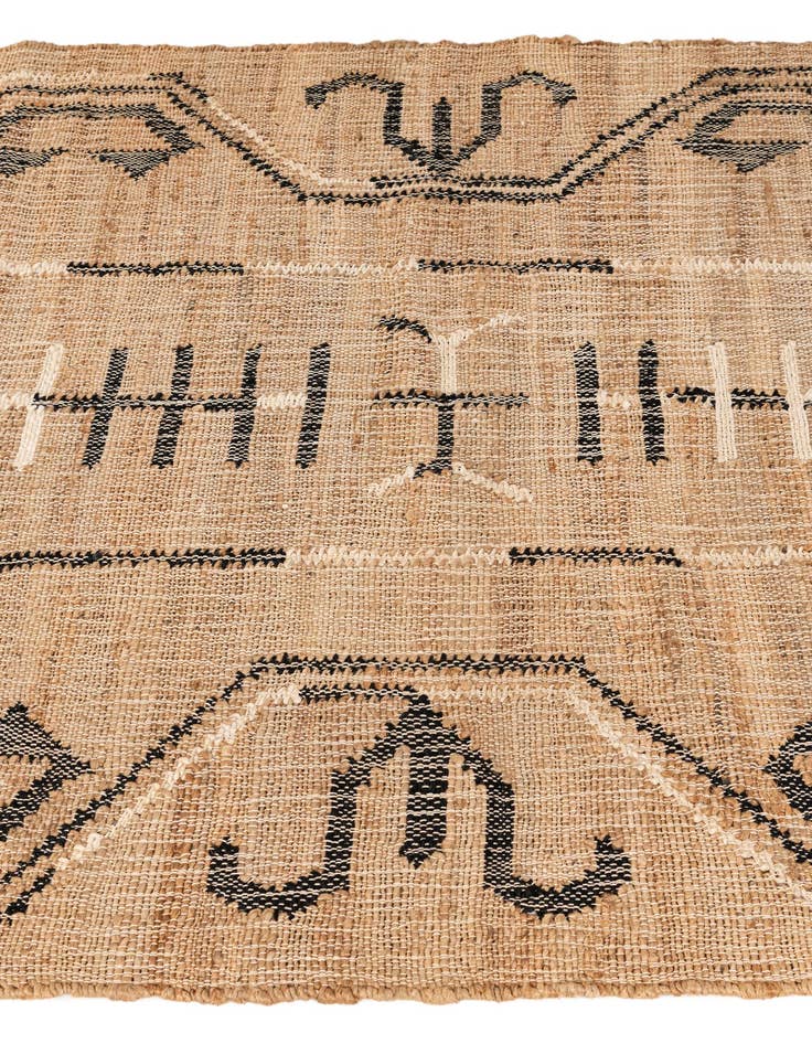 Detail image of  4' 2 x 6'  Hand Woven Kala Handwoven Jute Rug