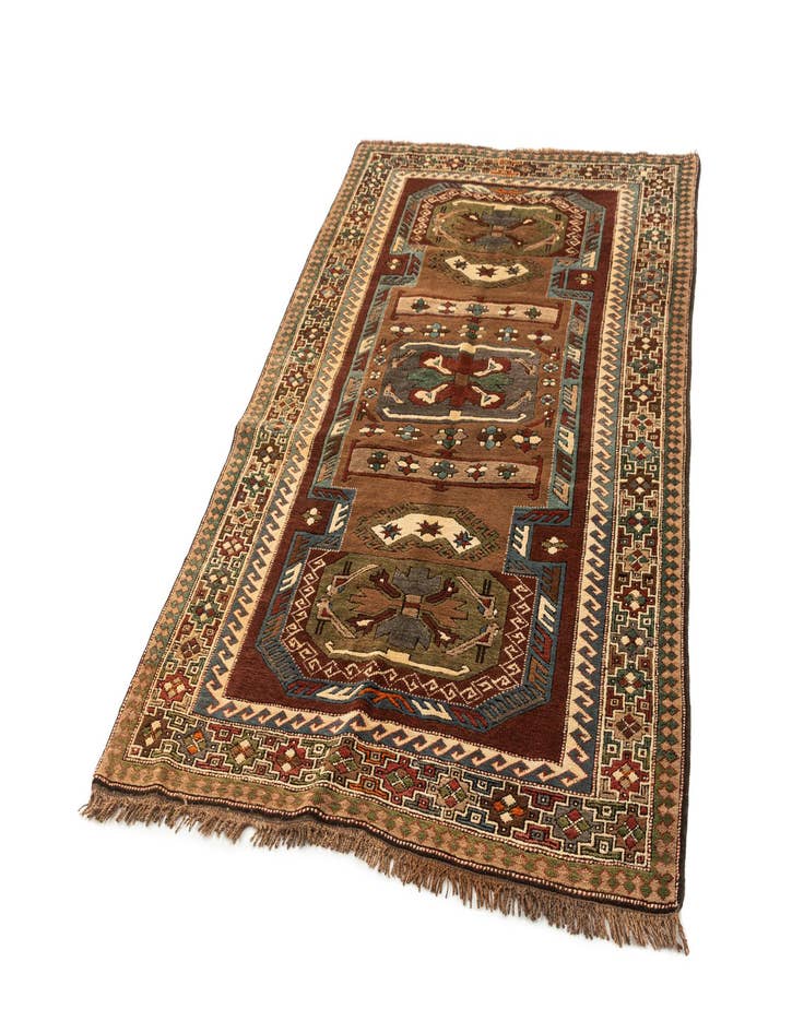 Detail image of  4' 7 x 6' 10  Hand Knotted Kars Wool Rug