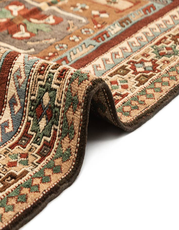 Detail image of  4' 7 x 6' 10  Hand Knotted Kars Wool Rug