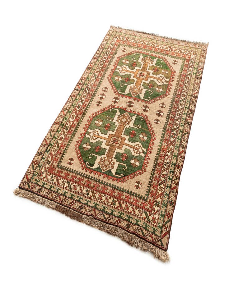 Detail image of  5' x 7' 4  Hand Knotted Kars Wool Rug