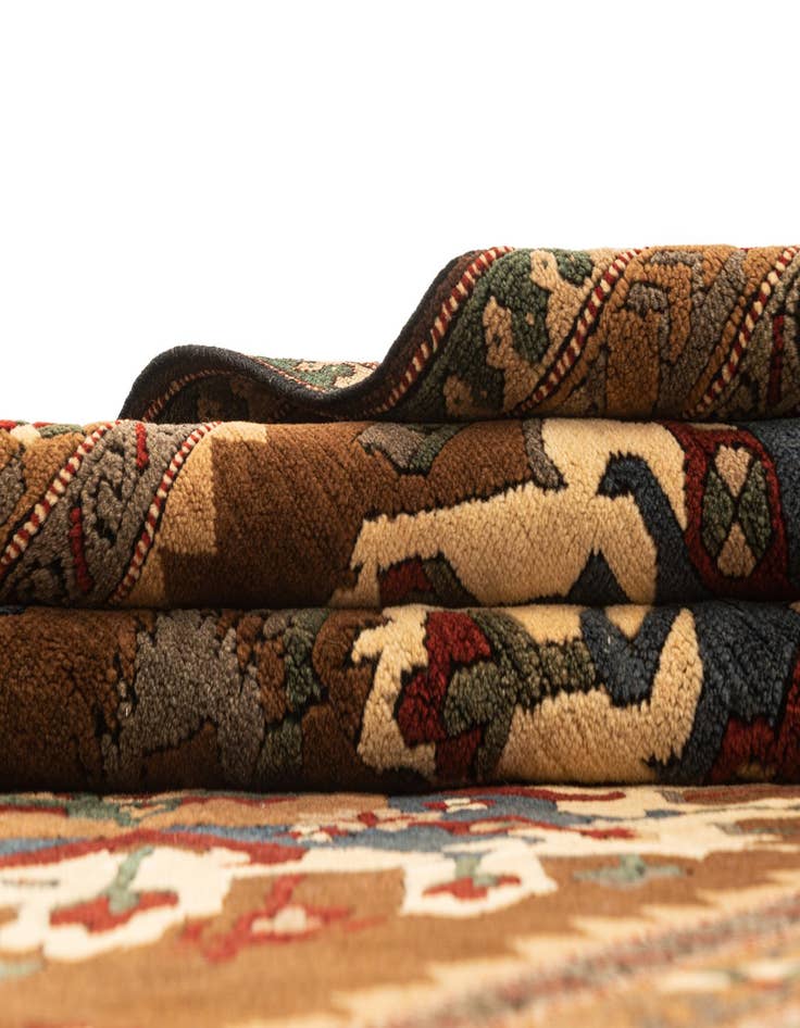 Detail image of  4' 9 x 7' 3  Hand Knotted Kars Wool Rug