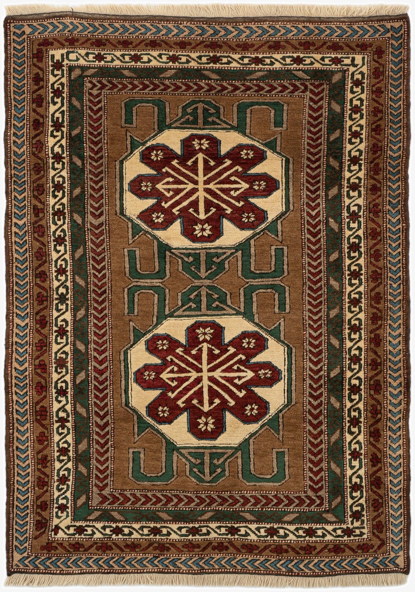  3' 9 x 5' 3  Hand Knotted Kars Wool Rug